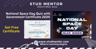 National Space Day Quiz with Government Certificate 2025