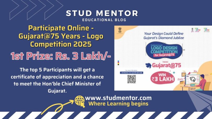Participate Online - Gujarat@75 Years - Logo Competition 2025