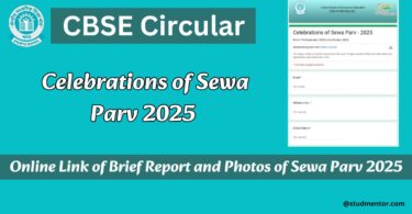 CBSE Circular - Celebrations of Sewa Parv 2025
