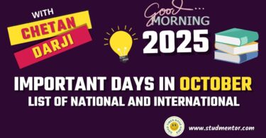 Important Days in October 2025 - List of National International