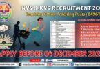 Apply Online for NVS & KVS Recruitment 2025-26 - Detailed Notification Out