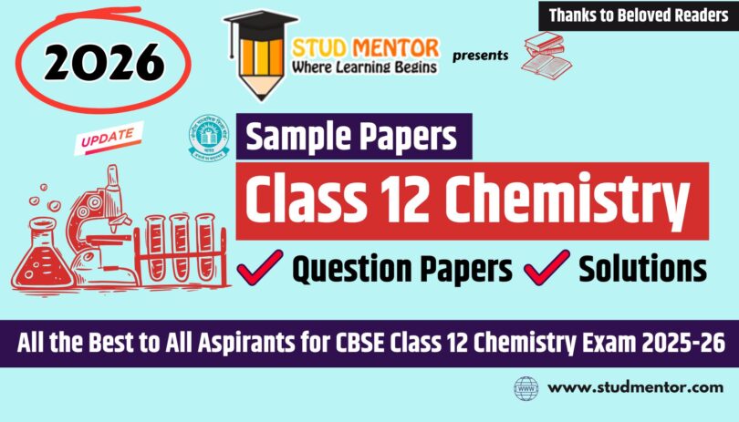 CBSE Class 12 Sample Paper of Chemistry with Solution 2025-26