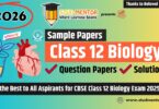 CBSE Class 12 Sample Papers of Biology with Solution 2025-26
