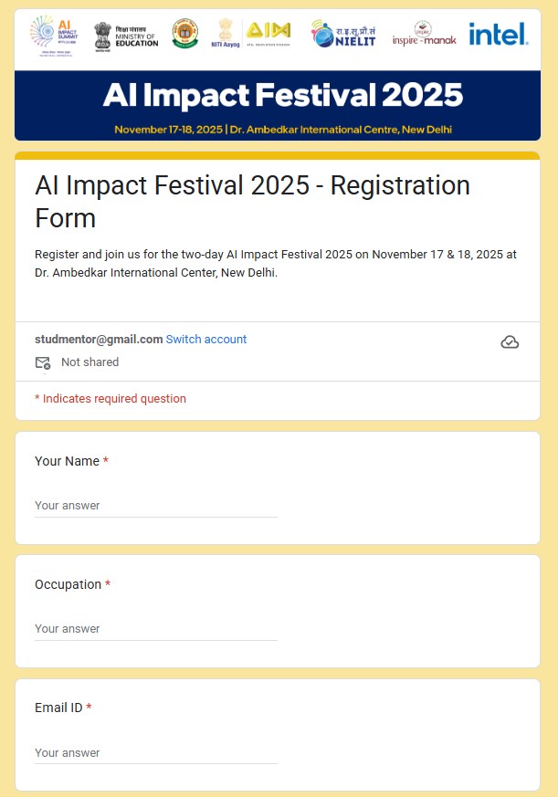 Link to register for attending the AI Impact Festival 2025