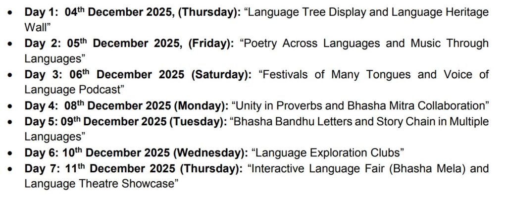 CBSE Circular - Celebration of Bharatiya Bhasha Utsav 2025