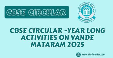 CBSE Circular -Year long Activities on Vande Mataram 2025
