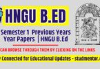 Download Latest HNGU B.Ed Semester 1 Old Papers in PDF 2025
