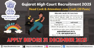 Gujarat High Court Recruitment 2025 for Head Cook and Attendant Posts