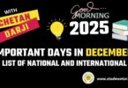 Important Days in December 2025 - List of National International