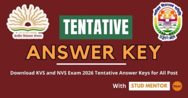 Download KVS and NVS Exam 2026 Tentative Answer Keys for All Post