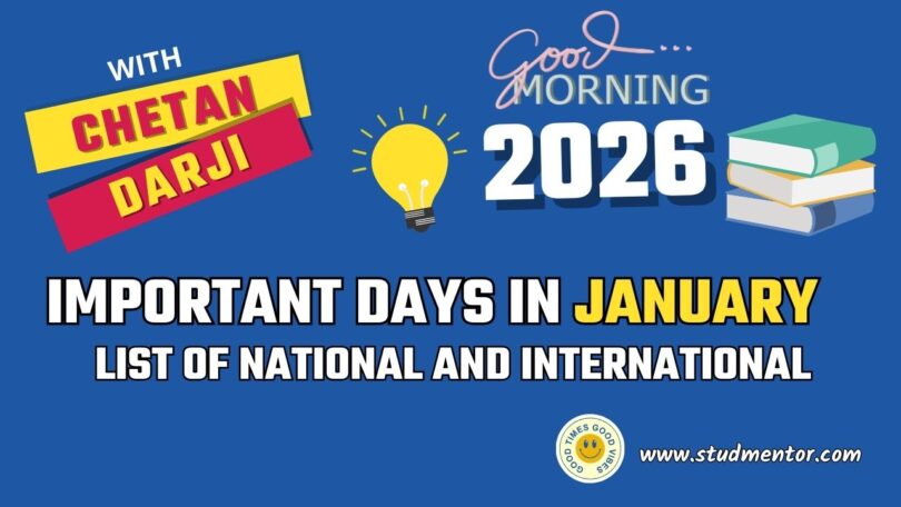 Important Days in January 2026 - List of National International