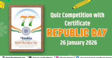 Quiz Competition with Certificate on Republic Day 26 January 2026