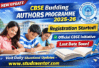Registration of CBSE Budding Authors Programme 2025-26