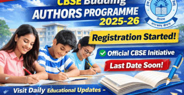 Registration of CBSE Budding Authors Programme 2025-26