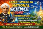 Speech on National Science Day - 28 February 2026