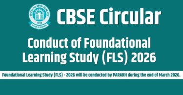 CBSE Circular - Conduct of Foundational Learning Study (FLS) 2026