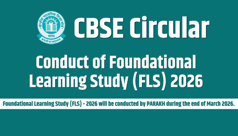 CBSE Circular - Conduct of Foundational Learning Study (FLS) 2026