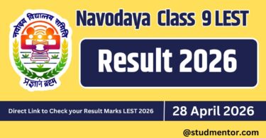 Navodaya Class 9 LEST Result 2026 Declared Today