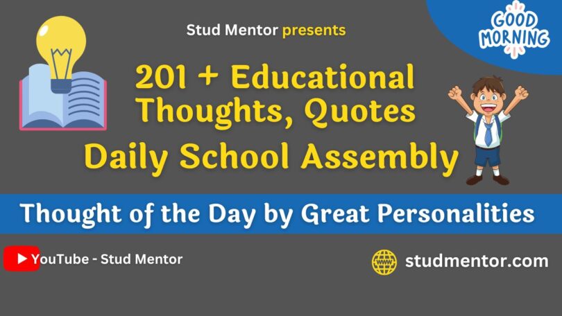 201 Thought of the Day for Students with Meaning (2026)