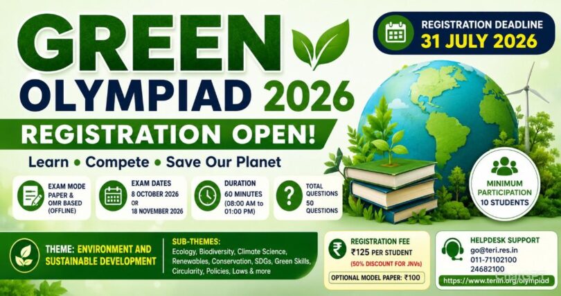 Apply Online Registration Starts for Green Olympiad 2026