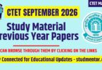 CTET September 2026 - Study Material Previous Year Papers