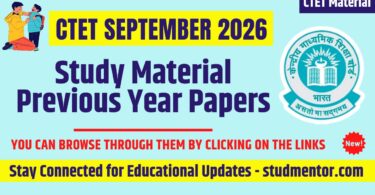 CTET September 2026 - Study Material Previous Year Papers