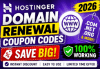Hostinger Domain Renewal Coupon Codes 2026 Save Big Working