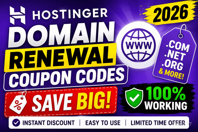 Hostinger Domain Renewal Coupon Codes 2026 Save Big Working