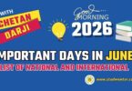 Important Days in June 2026 - List of National International