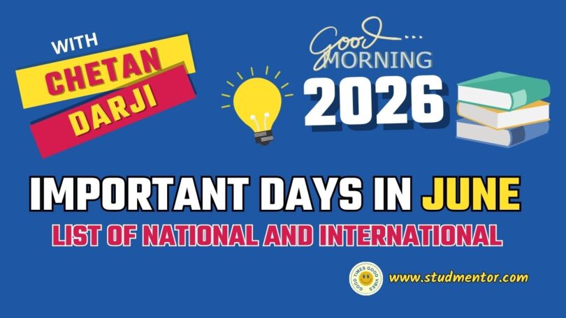 Important Days in June 2026 - List of National International
