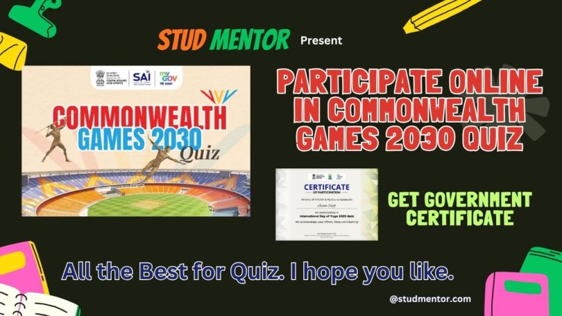 Participate Online in Commonwealth Games 2030 Quiz
