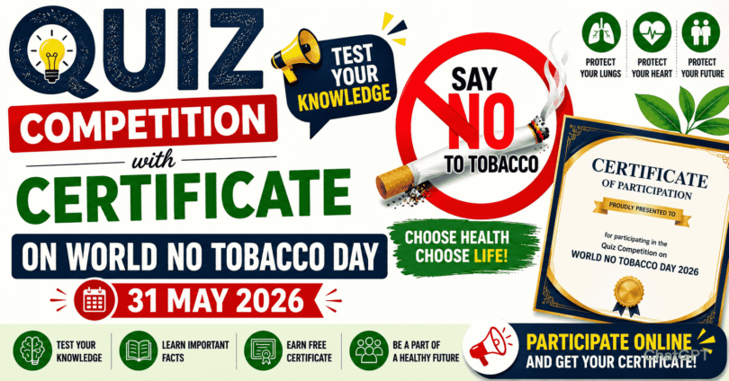 World No Tobacco Day 2026 Quiz Competition with Free Certificate