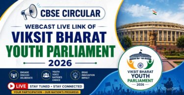 CBSE Circular - Webcast Live Link of Viksit Bharat Youth Parliament 2026