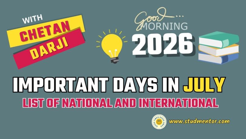 Important Days in July 2026 - List of National International