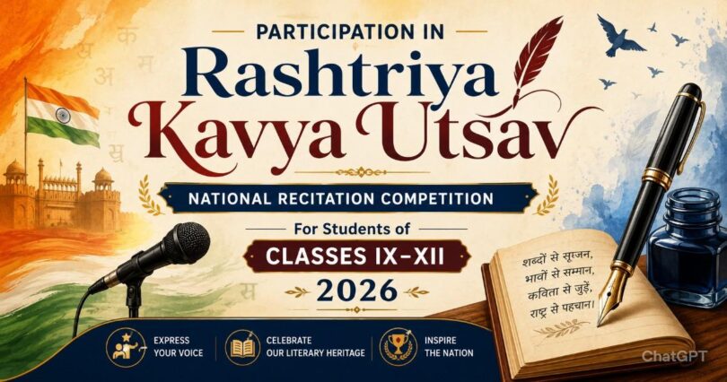 Participation in Rashtriya Kavya Utsav – National Recitation Competition for students of Classes IX–XII 2026
