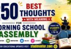 250 Best Thoughts with Meaning for Morning School Assembly in English
