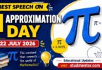 Best Speech on Pi Approximation Day - 22 July 2026