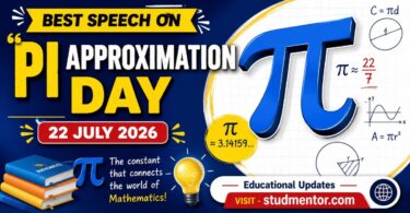Best Speech on Pi Approximation Day - 22 July 2026