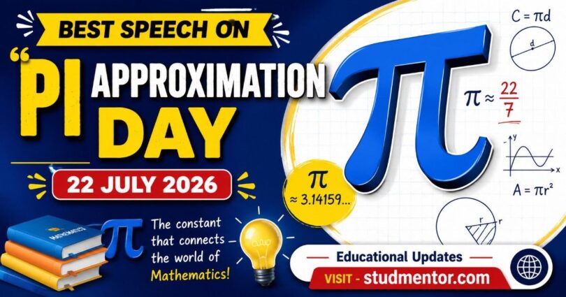 Best Speech on Pi Approximation Day - 22 July 2026