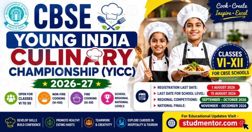 CBSE Young India Culinary Championship (YICC) 2026-27 Registration, Eligibility, Dates & Guidelines