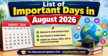 Important Days in August 2026 - List of National International