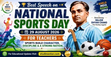 Best Speech on National Sports Day - 29 August 2026 for Teachers