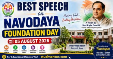 Best Speech on Navodaya Foundation Day - 05 August 2026