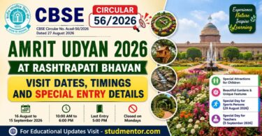 CBSE Circular 562026 Amrit Udyan 2026 Visit Dates, Timings and Special Entry Details