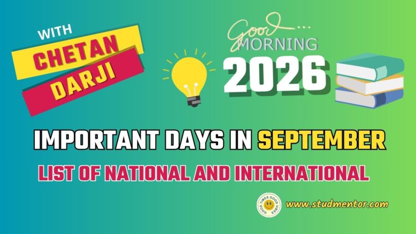 Important Days in September 2026 - List of National International