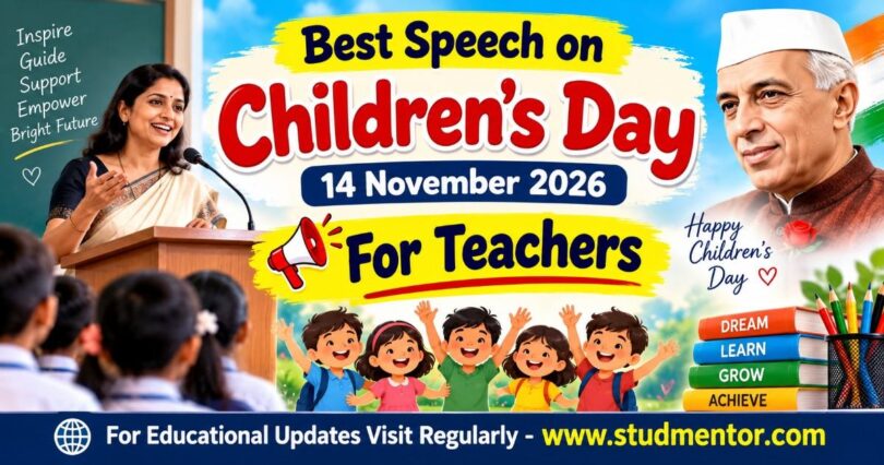 Best Speech on Children’s Day 14 November 2026 for Teachers