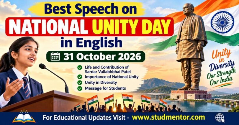 Best Speech on National Unity Day in English – 31 October 2026