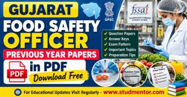 Gujarat Food Safety Officer Previous Year Papers in PDF