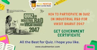 How to Particpate in QUIZ on Industrial R&D for Viksit Bharat 2047