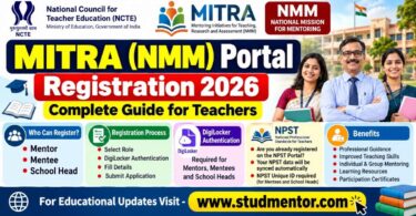 MITRA (NMM) Portal Registration 2026 Complete Guide for Teachers